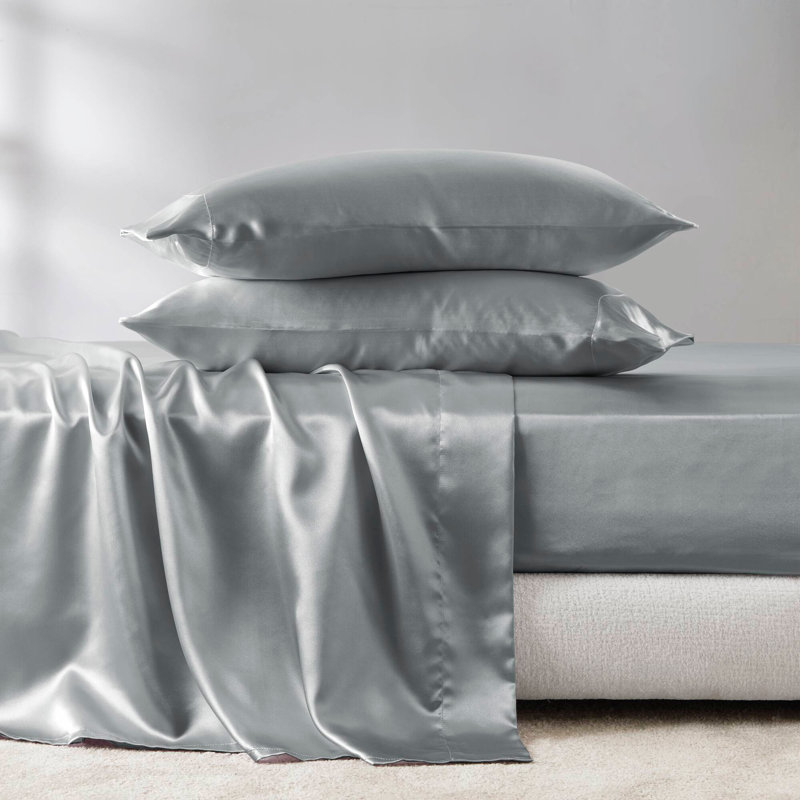 4 ensembles de literie PCSSoft, Gris, Housse de couette simple et 3 pièces supplémenta
