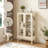 Lighted 2-Door Curio Cabinet With Tempered Glass Doors And Mirrored Back Panel – Adjustable Shelves Display Case For Home Or Office, White-525678615