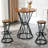 Single-piece bar table and chair set