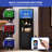 Corner Wine Bar Cabinet with Glass Racks and RGB LED Lights-1218981383