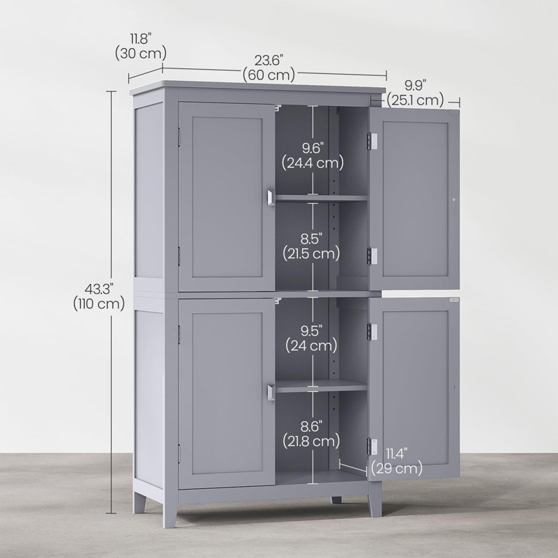Armoire à linge Jayapura, Gris