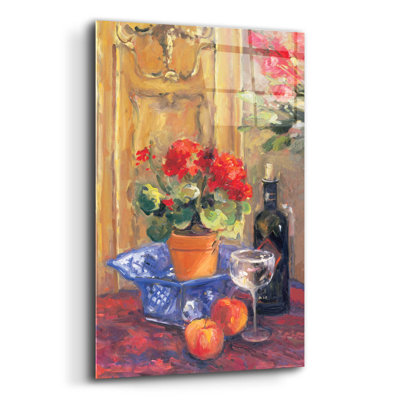 «Red Flowers 2» par Allayn Stevens, Red Barrel Studio®, art mural en verre acrylique