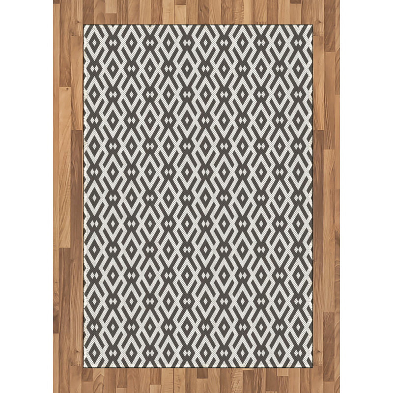 Modern High Density Long Fiber Poly Threads Decorative Area Rug Carpet, Rectangle 4' x 5'8"