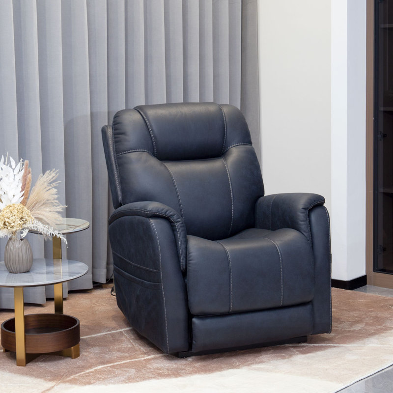 Fauteuil inclinable ergonomique Luvell, Polyester bleu