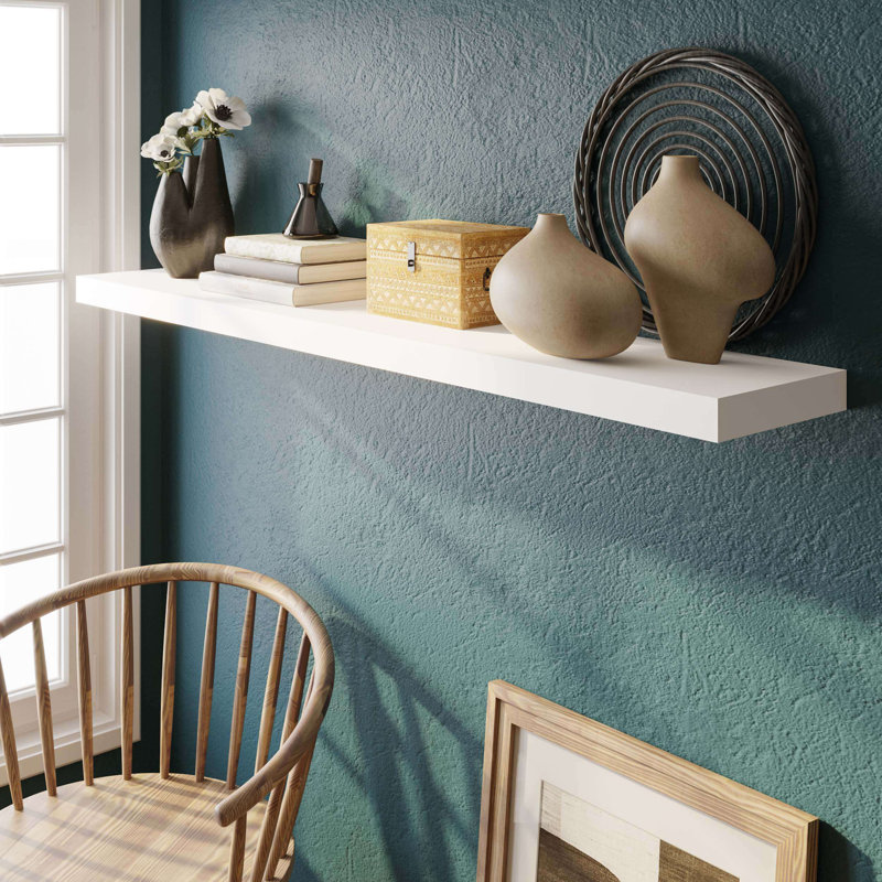 Floating Shelf for Wall with Hidden Brackets, Book Shelf Wall Mount, Long Wall Shelf, Floating Bookshelves for Wall, Shelf for Kitchen, Bedroom Shelf, Book Shelf for Living Room, Hanging Book Shelves for Wall, Pantry Shelves Wall Mounted