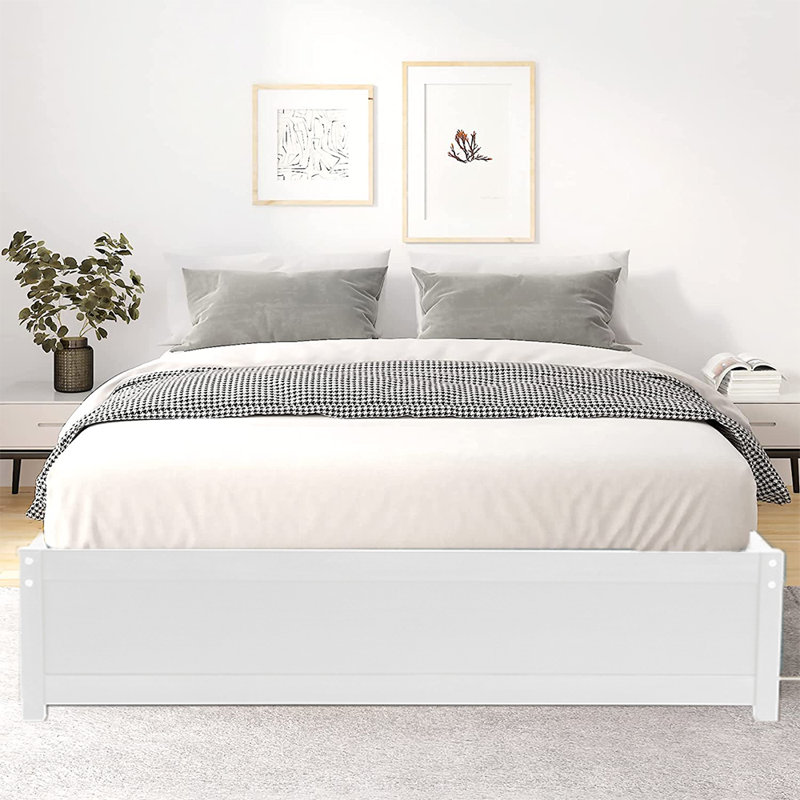 Siniyah 15.67" Platform Bed, Gray