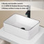 Meuble-lavabo simple mural de 24 po avec lavabo vasque en céramique Sharee, comptoir en bois manufacturé, robinet et bonde Sharee-1975368781-1956947008
