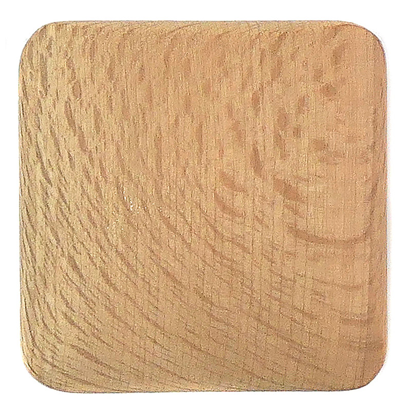 Natural Wood Square Knob with Mounting Hardware