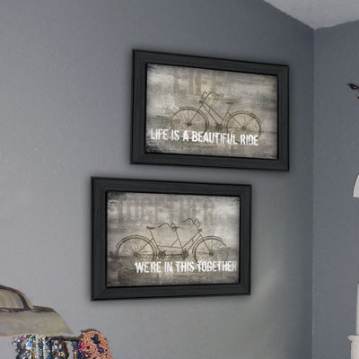 «In this Together», ensemble de 2 décorations murales encadrées pour le salon et la maison par Marla Rae