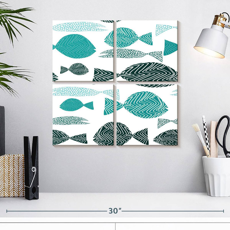 Abstrait école de poissons