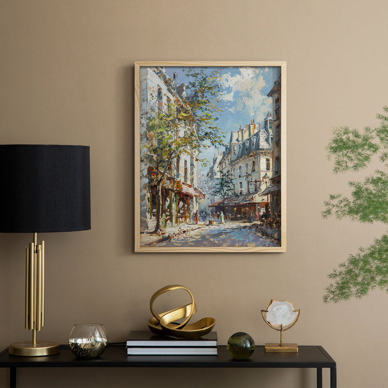 LANDSCAPES Series CECXLV, reproduction d'art encadrée - bois massif, H 15 po x l 12 po, Naturel
