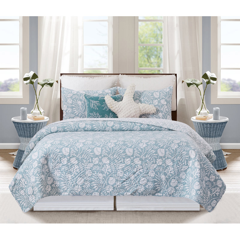 Surfside Sound Quilt Set, King Quilt + 2 Shams