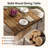 63" Solid Wood Dining Table, Farmhouse Rectangle Kitchen Dinner Table for 4-6 People