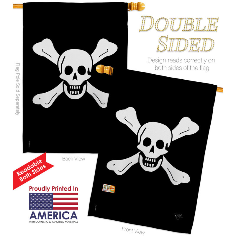 Drapeau de maison en polyester à 2 côtés 40 x 28 po