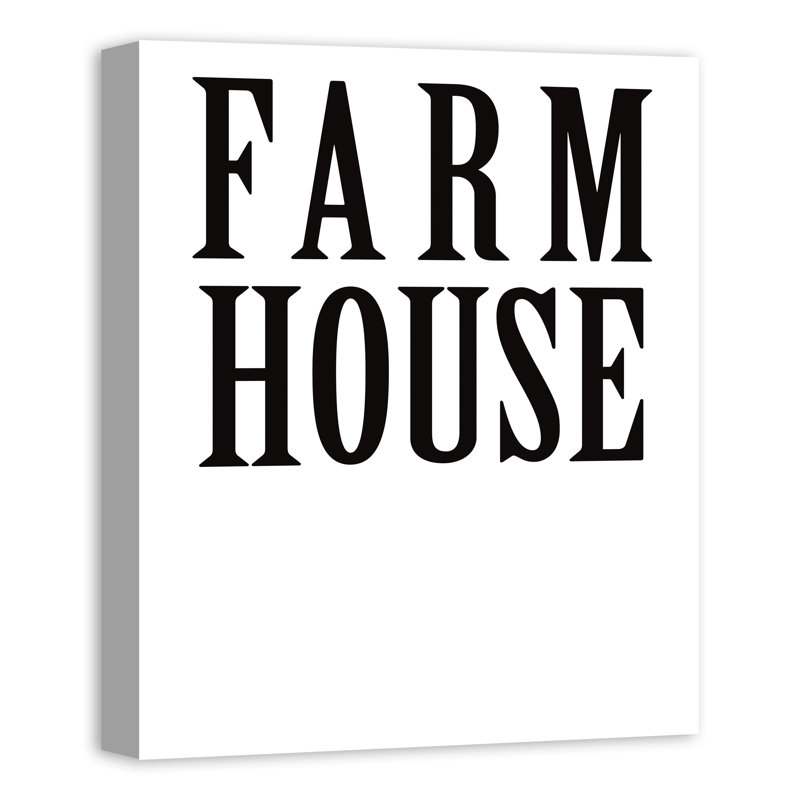 «Farm House», reproduction d'art textuel sur toile, H 14 po x l 11 po, Toile tendue