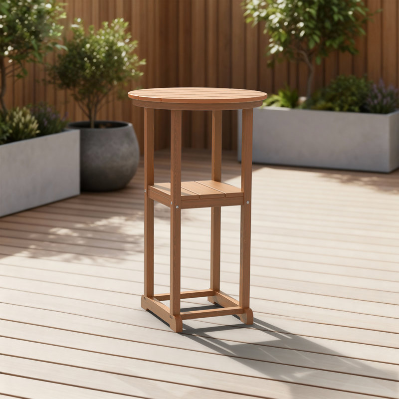 Table de bar 24 po, Teck