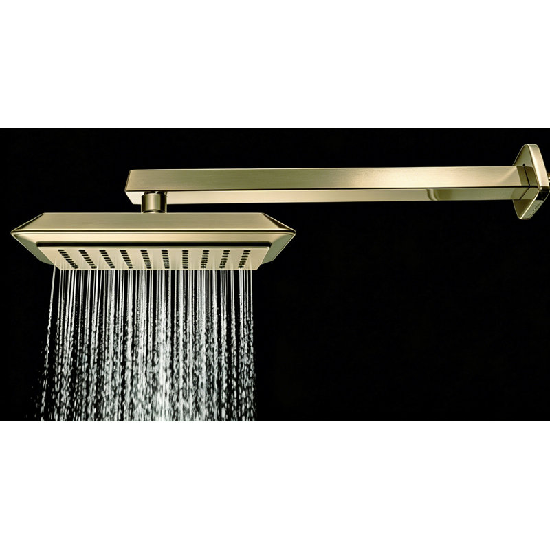 Pomme de douche à effet de pluie carrée claremont, Laiton antique