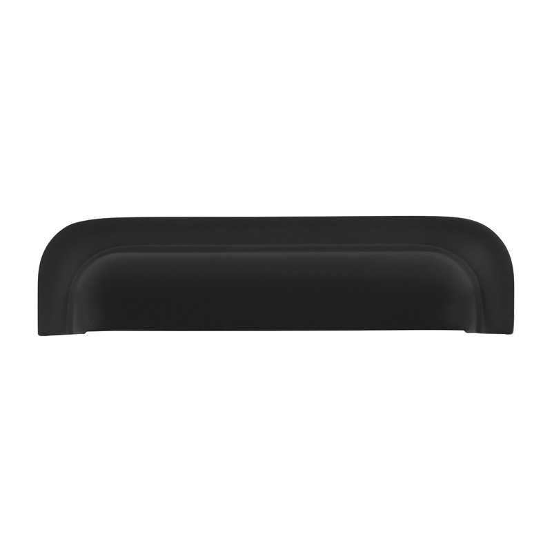 Edgewood Brass Cup Pull, 3 3/4", Matte Black