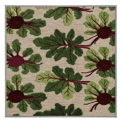 Washable Beet Microgreens Vegetables Area Rug