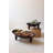  Set of Two Oval Iron Decorative Bowls Tabletop Decor Accent Brown Distressed Finish