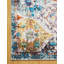 Tapis rectangulaire bleu / rouge / orange en polyester lavable à la machine Maevyn-91814096