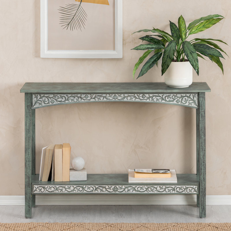 Console en bois avec rangement ouvert JFY