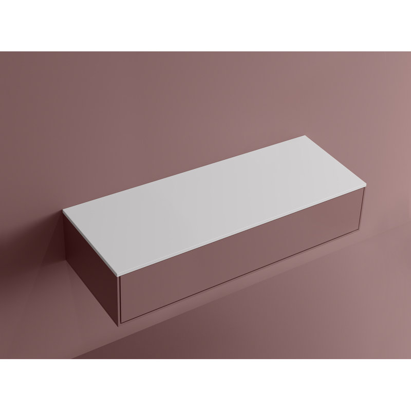 48" 1/2 Inch Engineered Stone Vanity Top - Matte White, Stain & Fade Resistant