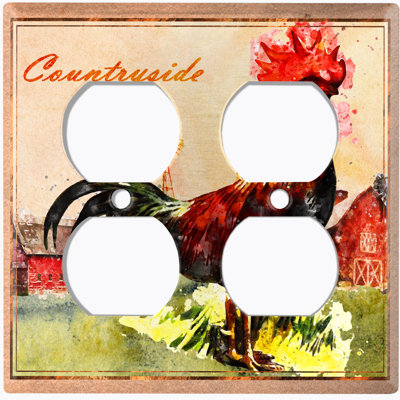 Patterned 2 - Gang Toggle Light Switch Standard Wall Plate