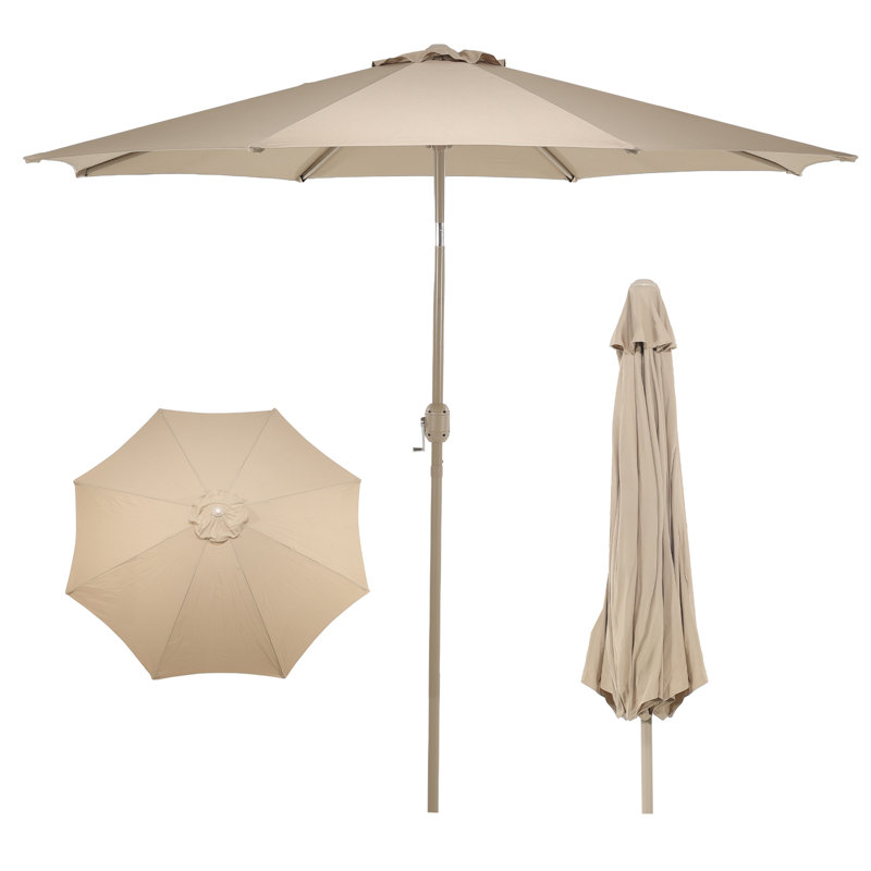 Parasol de patio 9 pi Sariyha, Kaki