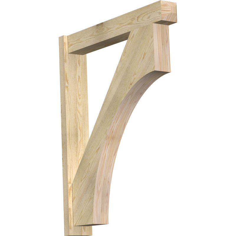 Persienne en bois rustique Westlake Craftsman, Sapin Douglas de 6 po (sciage brut), P 16 po x H 28 po