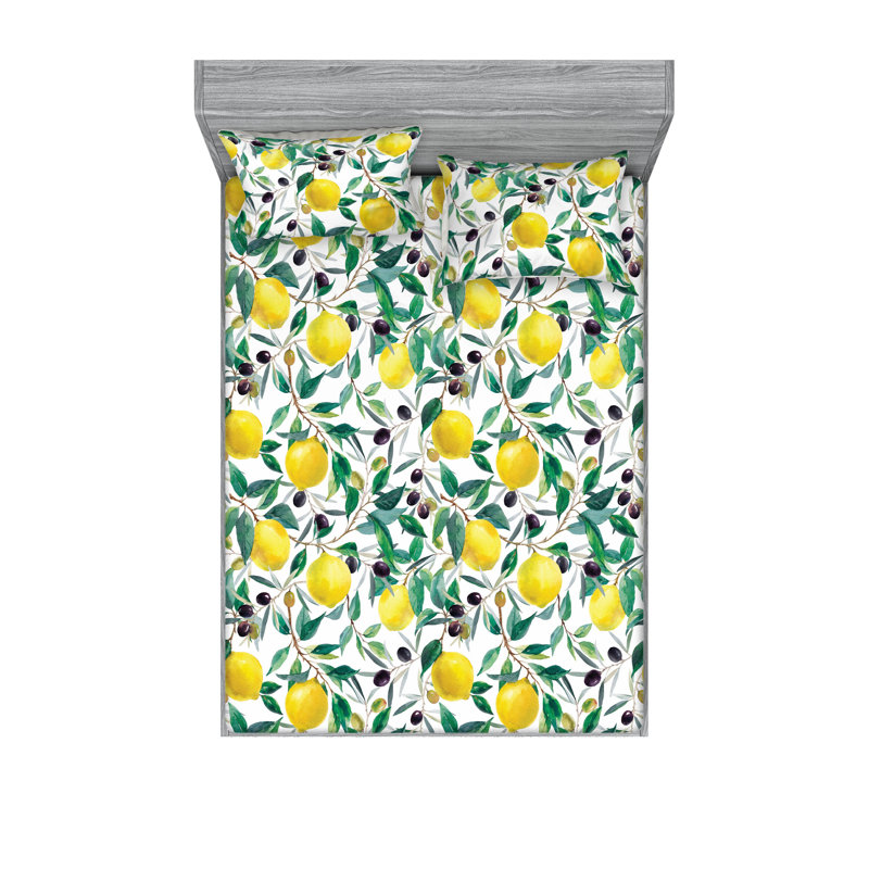 Drap-housse Ambesonne, Ensemble de draps très grand californien avec 2 t