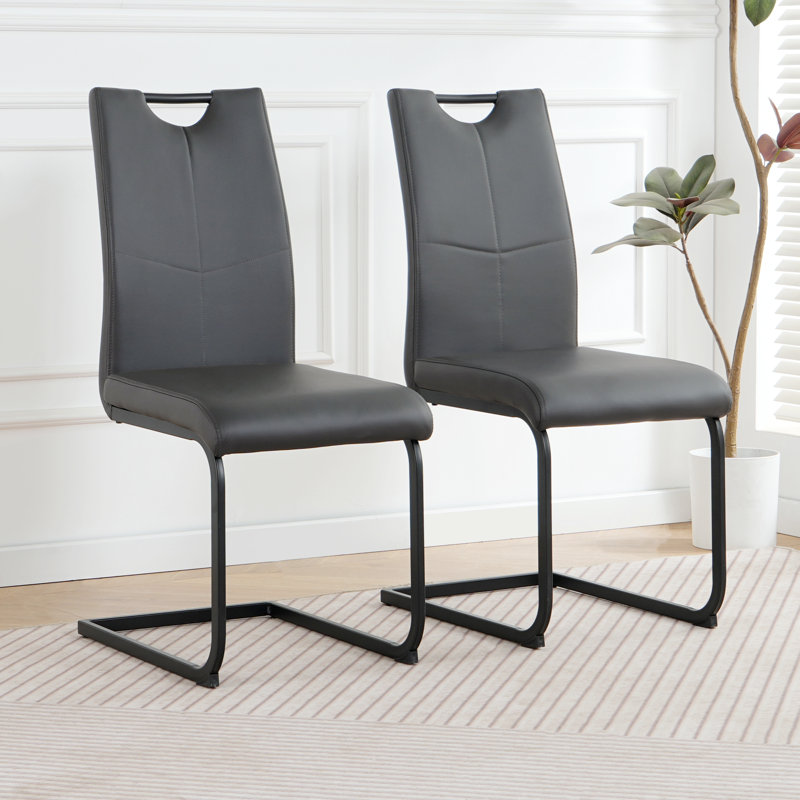 Chaise moderne en polyuréthane gris anthracite