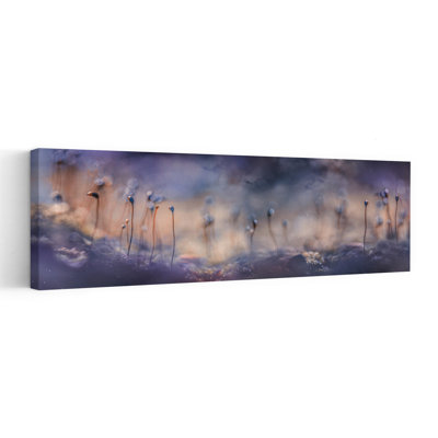 Dreamy Purple Stems by Kristina Zvinakeviciute - Wrapped Canvas Panoramic Print