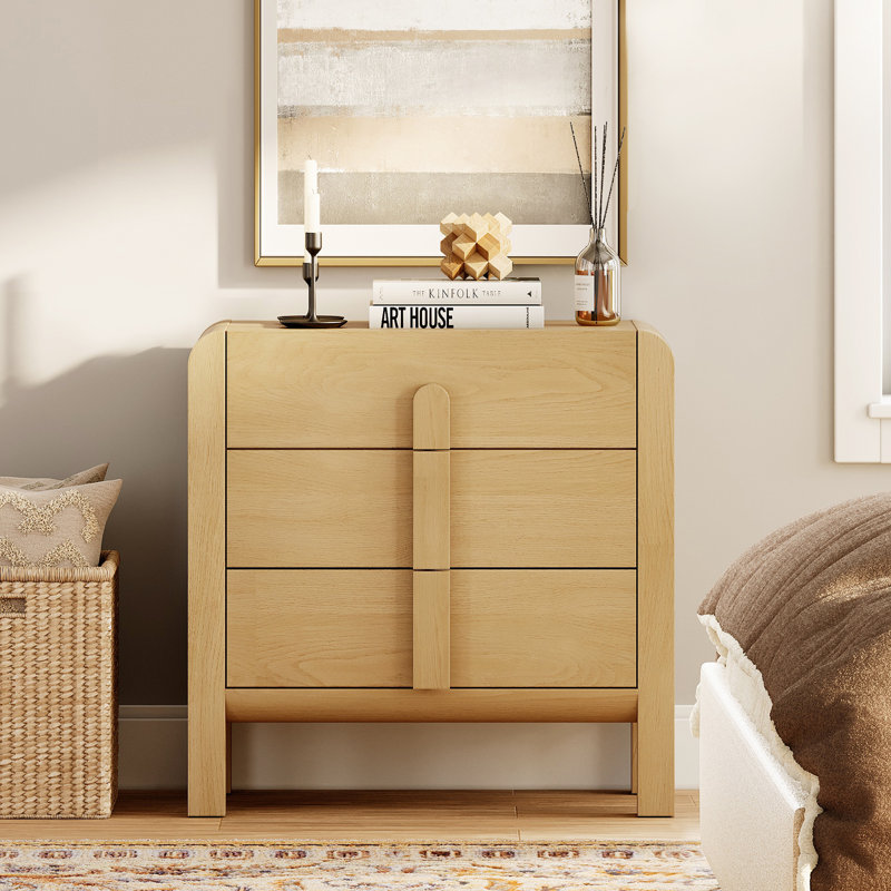 Commode 3 tiroirs Modern Wood, Chêne