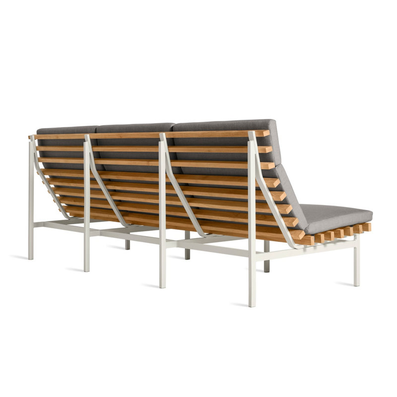 Perch Outdoor 3 - Seat Patio Sofa, White, Toohey Charcoal