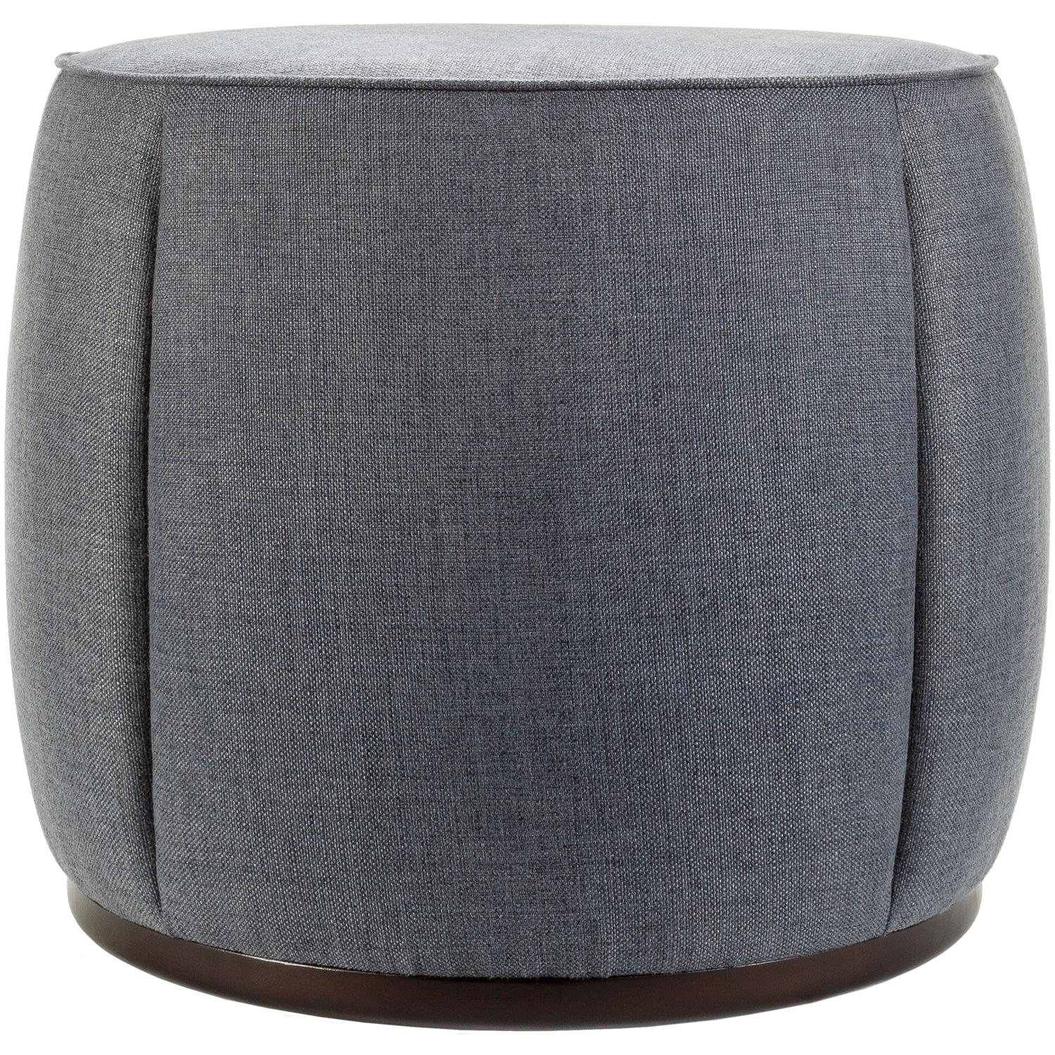 Alexandria 24" Ottoman, Gray polyester