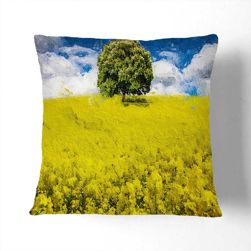 Floral Square Throw Cushion, Black, 40cm H x 40cm W x 15cm D