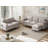 3+2 Linen Sectional Sofa Set with Storage Ottoman & Pockets-867118854