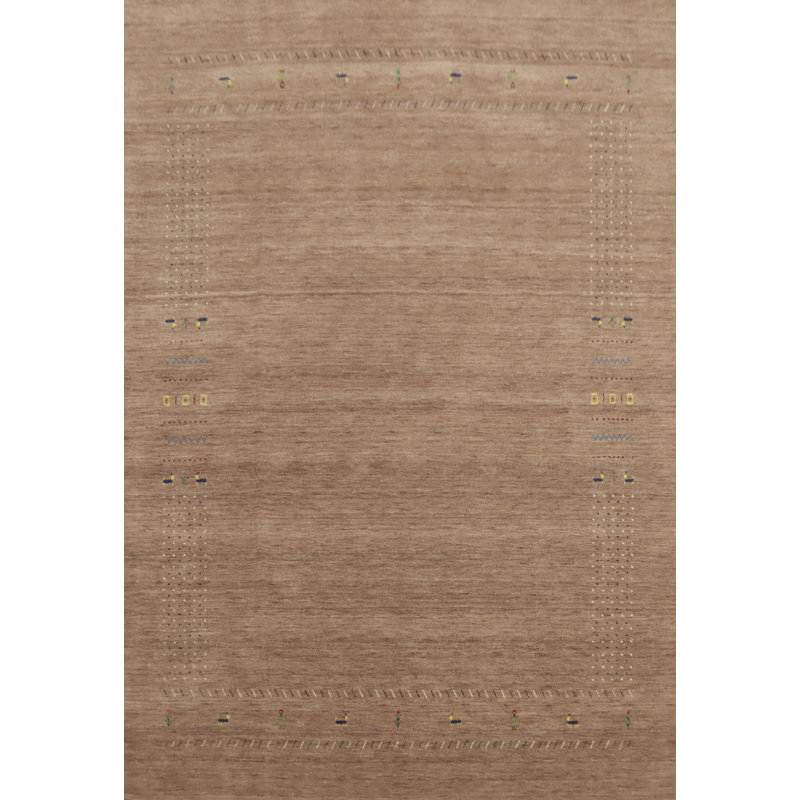 Tapis indien en laine fabriqué à la main de style Gabbeh 8 x 10