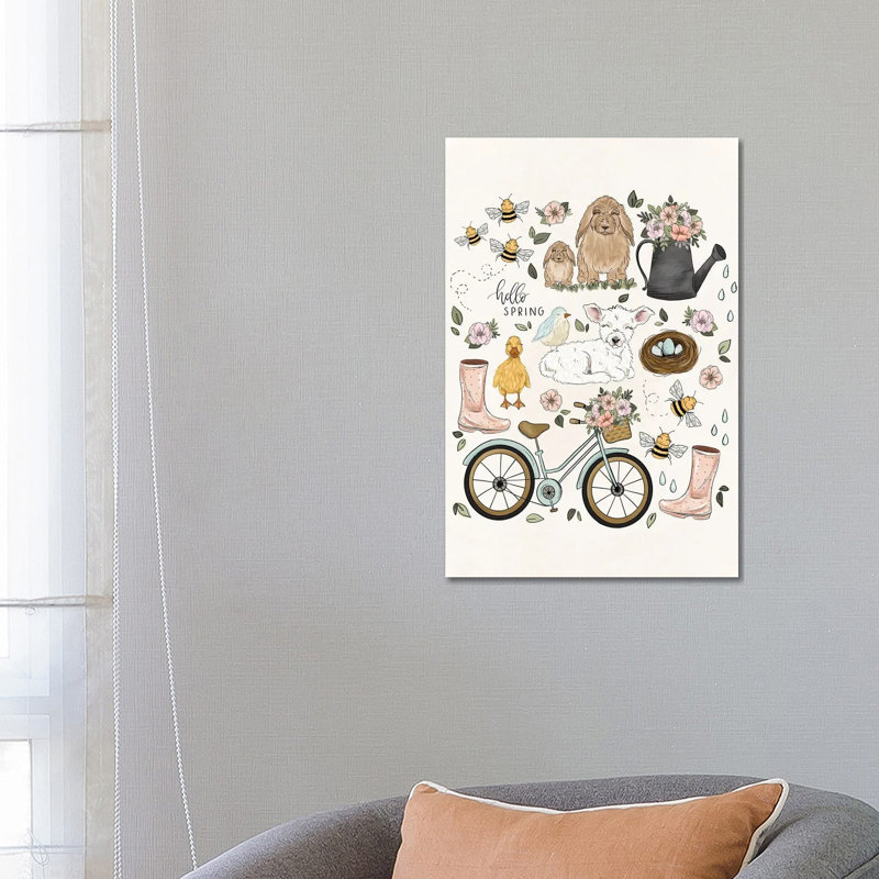 Hello Spring by Katie Bryant - Wrapped Canvas Print, 66.04 cm H x 45.72 cm W x 1.91 cm D