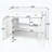 Mid-Century Bathroom Vanity with Motion-Sensor Light & Patterned Glass