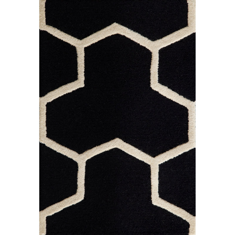 Sanyla Cambridge Hand Tufted Wool Geometric Rug, Rectangle 2' x 3'
