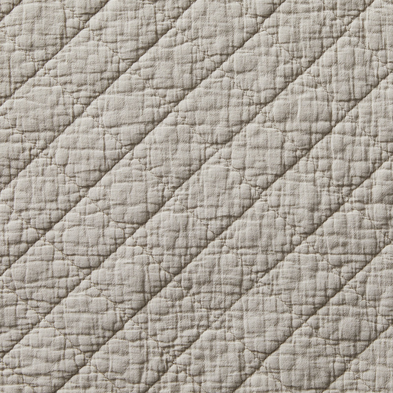 Courtepointe rustique moderne décontractée en coton, Sable, Courtepointe simple