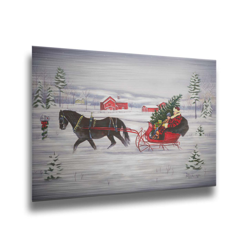 «Sleigh Bells Ring» par Robert Andrea, H 16 po x l 20 po