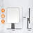 Shower Mirror Fogless for Shaving, Fogless Mirror for Shower with Razor Holder with 2 Adhesive Hooks