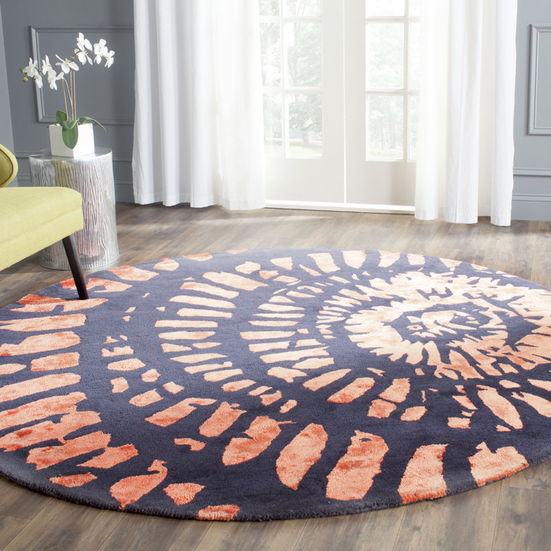 Laredo Hand Tufted Wool Abstract Rug, Round 7'