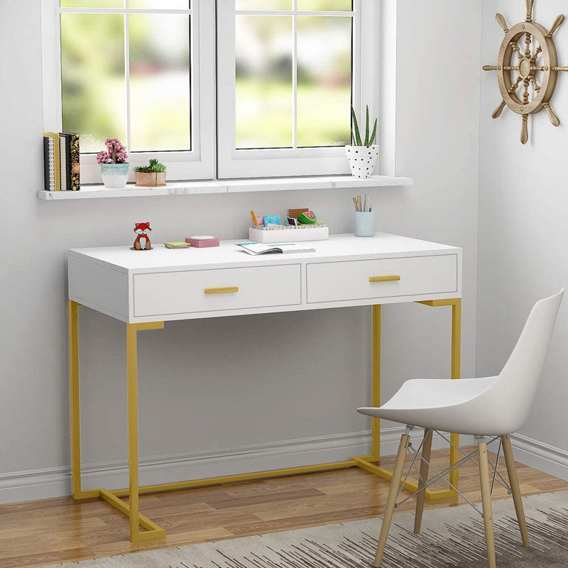 Onesiphoros L-Shaped Steel Writing Desk