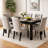 Renu Dining Table, 72 Inch, Antique Black Rectangular Solid Wood Top