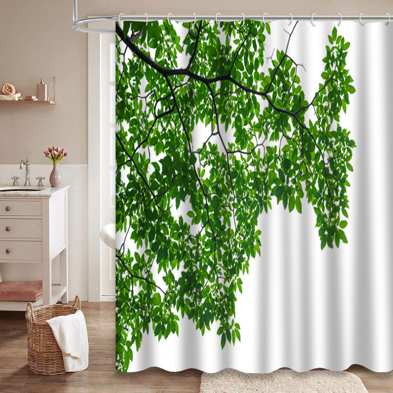 Rideau de douche Green Leaf, L 72 po x l 84 po