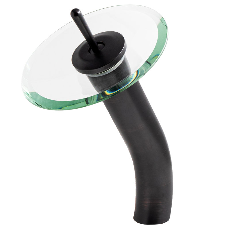 Vessel Sink Faucet Single-handle Bathroom Faucet, Oil Rubbed Bronze/Clear Glass